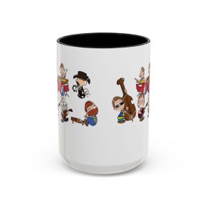 Grateful Dead Cartoon Accent Coffee Mug – Cute Cartoon Musicians 15oz