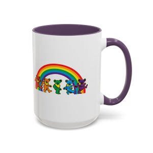 Rainbow Dancing Bears Coffee Mug — Pride Colorful Accent Mug (15 oz)