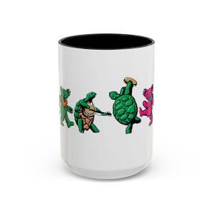 Grateful Dead Dancing Turtles & Bears Coffee Mug — Colorful Psychedelic Grateful Dead Design (15 oz)