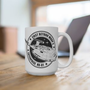 Star Trek Mug — "First Beyond Warp 5" Enterprise NX-01 Coffee Cup